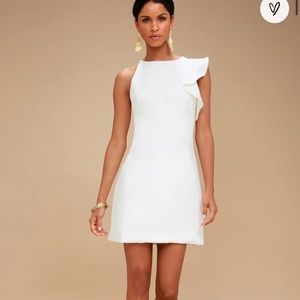 Lulus one shoulder white dress